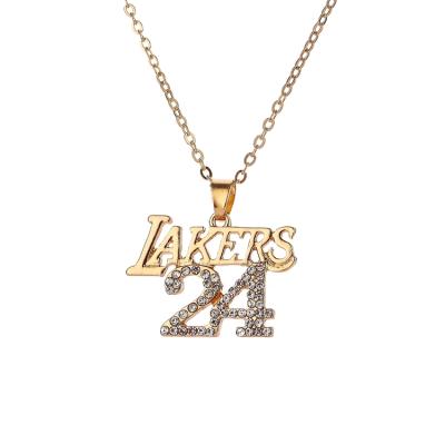 China Male Factory Direct Women's Electroplate Precious Words Letter Basketball Team Non-gem Necklace for sale