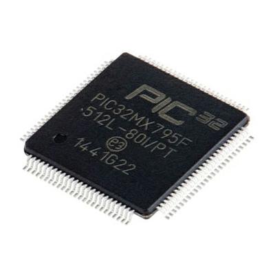 China New standard original PIC32MX795F512L-80I/PT TQFP100 microcontroller chips in stock for sale