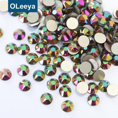 China 2088 new quality best reflection colors faceted high index ss20 cut 16 rose gold ab nail crystals rhinestones for nail art for sale