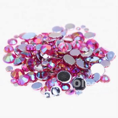 China Factory Wholesale Flatback ab flat back colors acrylic not hot fix rhinestones for wedding shoes for sale