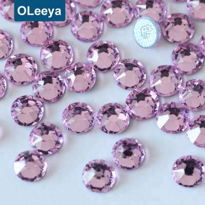 China Wholesale High Quality Flat Back High Refractive Index Crystal Rhinestone For Wedding Dresses From Factory Hotfix Gem Stone 2088 Lt.Pink for sale