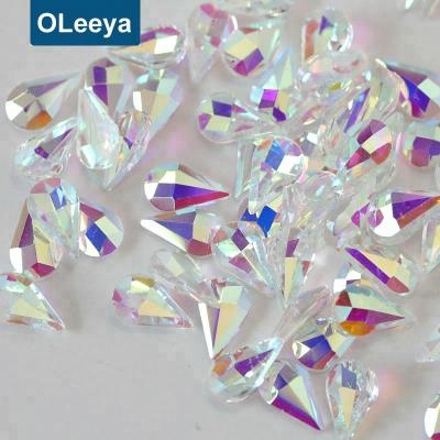 China Shinny Very Factory Wholesale Price Clear Various K9 Pear Shape Bottom Nail Art Gem Stone For Nail Jewelry for sale