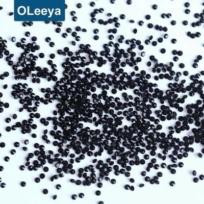 China Hot Sale 1440pcs/bag 1.1mm Micro Zirconia Pixie Flatback Mini Nail Pearls Jet Black Crystal Glass Dusts For Nail Art Design for sale