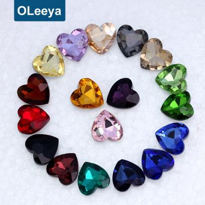 China Pleochroic / Pleochroism High Quality Mix Tools Full Colors Sizes Heart Shape Rose Pointback Glass Rhinestones for sale