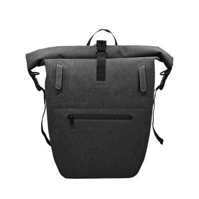 China Outdoor Sports Travel Waterproof Bag Gray Bicycle Pannier Bike Saddle Bag Bike Pannier Rack Bag for sale