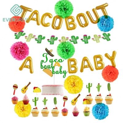 China Mexican Fiesta Taco Birthday Party Decor Taco Access Mexican Fiesta Baby Shower Decorations Kit Birthday Decoration by Baby Shower for sale