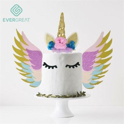 China Cake Decorating Factory Wholesale Unicorn Kids Girl Decorating Supplies Happy Birthday Cake Topper Sets for sale