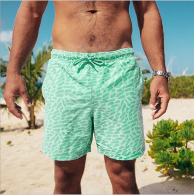 China Plus Size 2022 Best Mens Swimwear Wholesale Swim Shorts Custom Logo Stripe Beach Shorts Comfy Board Shorts Stretch Swim Trunks for sale