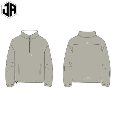 China Men's QUICK DRY Logo Casual Wear Hoodie Male Long Sleeve Drawstring Quarter Zipper Breathable Hoodie Custom Made High Quality for sale