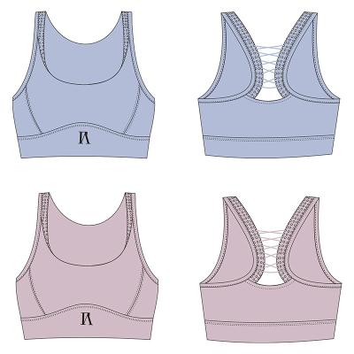 China Logo Breathable Fitness Sportswear custom made breathable 2021 eco-friendly plus size sports yoga bra for women for sale