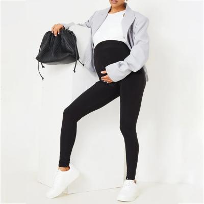 China Breathable 4 Way Yoga Pants Skin Friendly Stretch Over Belly Support Maternity Leggings for sale