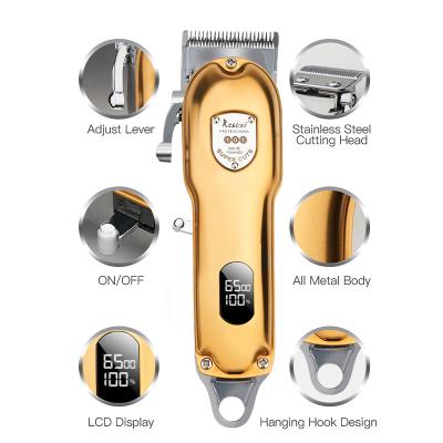 China Outdoor Professional Metal Full Trimmer Professional Metal LED Beard Hair Repair Men Beard Trimmer Electric Rechargeable Trimmer for sale