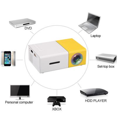 China Pico YG300 Projector Led Usb Mini Smart Audio Home 600 Lumen 3.5mm Media 1080P HD Pixels Multifunctional Projector for sale