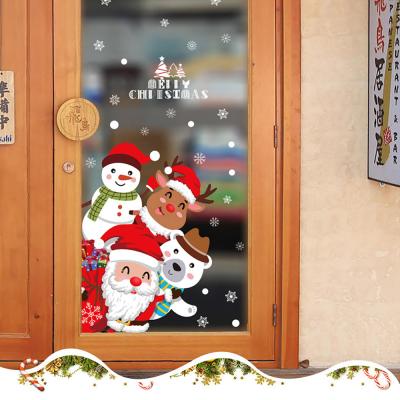 China Christmas Window Glass Paper Stickers for sale