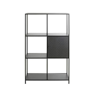 China Knock down Living room display bookcase Home office partition Metal display storage Square cube bookcase shelves for sale