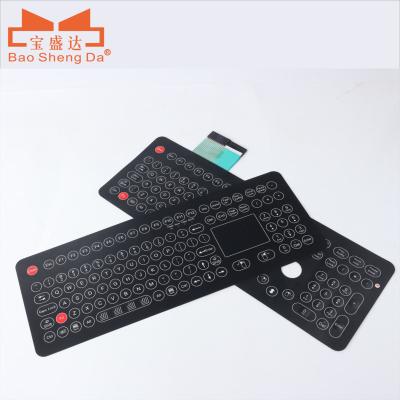 China Other OEM ODM membrane keyboard silk screen printed waterproof dustproof Ultra-portable keypbard Emboss Tactile Button for sale