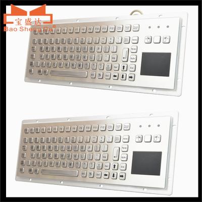 China Other ATM Machine Heavy Duty Stainless Steel Metal Keyboard With Trackball Mouse for sale