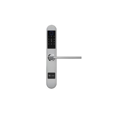 China Waterproof Biometric Digital Cylinder Fingerprint Handle Door Lock FOX Double Door Hotel Tuya Smart Wifi Access Door Lock for sale