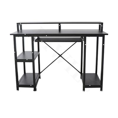 China Modern Computer Desk with Sliding Keyboard Office Physical Channels Table Sliding Keyboard Computer Workstation for Home and Office Black for sale