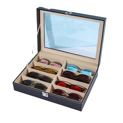 China Luxury Rectangular Box Wholesale Gold Glass Display Box for sale