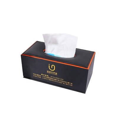 China Luxury Square Tissue Box Lid Leather Customizable Logo for sale