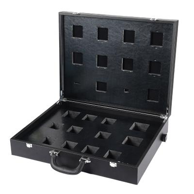 China OEM/ODM Luxury Black High End PU Leather Packing Box Tool Box Wholesale Price Free Making for sale