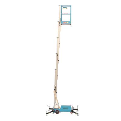 China Hotels China Supply 10m Single Mast Aluminum Alloy Ladder Man Lift Hydraulic Work Platform Lifts for sale