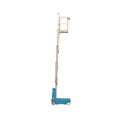 China Excellent Hotels Mini Lift Platform Single Person Self Propelled Aluminum Aerial Lift with 8 Meter Working Height for sale