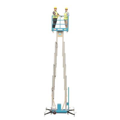 China Hotels CE Certified 12m Manlift Compact Platform Plataforma Elevadora Aerial Work Platform For Cleaning for sale