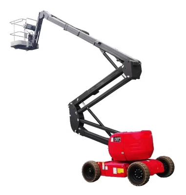 China Hotels 17m Working Height Boom Elevator Self Propelled Small Articulated Boom Lift For Construction for sale