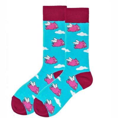 China Sporty Flying Hog Pattern Hogs Design Hog ​​Hogs Unisex Crew Hog Socks for sale