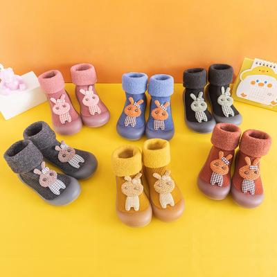 China Antibacterial Non-slip Cute Boys Toddler 3d Winter Rubber Socks Babies Footwear/Floor Socks for sale