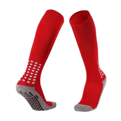 China Wholesale Custom Anti Bacterial Soccer Football Anti Slip Knee High Grip Socks for sale