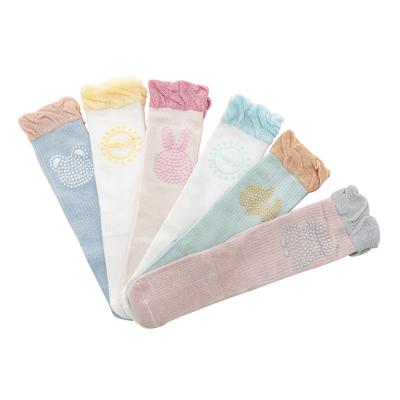 China Summer antibacterial slim cavity baby long top thumps knee newborn girl stockings for sale