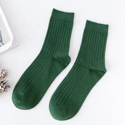 China Antibacterial Cotton Men Crew Dress Socks Pure Color Solid Color Business Tube Socks for sale