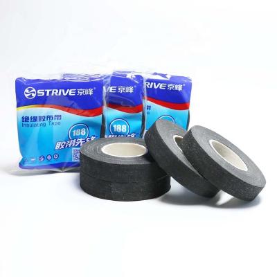 China Electrical Devices Black Insulation Tape Cotton Tape For Protection Cable To Wire Tie With Diameter 48mm*90mm for sale