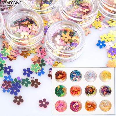 China Nail Art Decoration Glitter Acrylic Sequin Craft Paillette Sew Accessory Nail Art Mixed Flower Decoration For 3D Tip DIY Design UV Gel Polish for sale