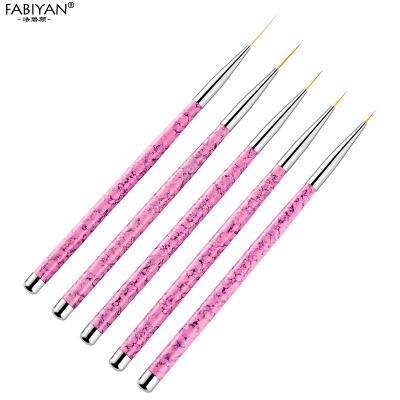 China NAIL 7/9/11/15/20mm DIY Brushes UV Painting Drawing Nail Detailing Art Liner Flower Gel Pen Design Scratches for sale