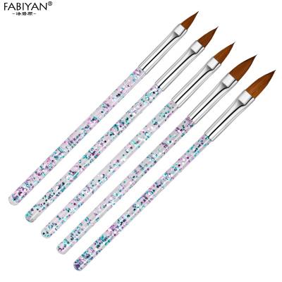 China Easy Apply 5Pcs Acrylic Nail Art Brush Carving Gel UV Extension Carving Flower Drawing Liner 3D Tips Painting Pen for sale