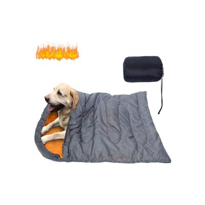 China Travel Foldable Light and Slim Pet Sleeping Bag Dog Sleeping Bag Polyester and Fleece Animal Sleeping Bag for sale