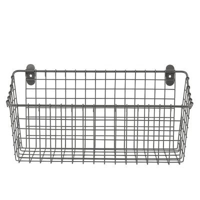 China Viable Household Organizer Basket Bin Wire Storage Wall Mounted Hanging Basket for sale