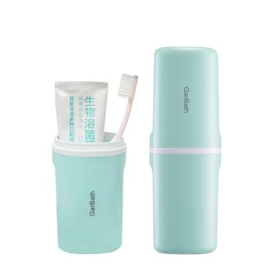 China Durable Wholesale Toothbrush Holder Travel Storage Box Travel Cups Toothbrush Gargle Wash Cup for sale