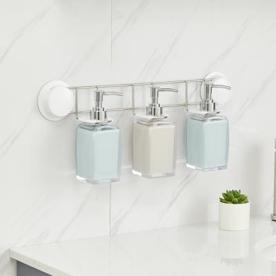 China Viable Bathroom Accessory Wall Mounted Shower Gel Holder Shampoo Soap Press Bottle Holder for sale