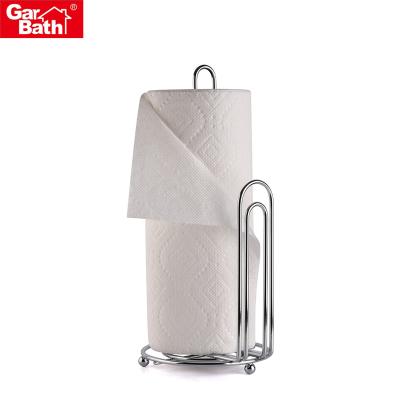 China Durable Countertop Paper Towel Roll Holder Metal Stand Kitchen Tissue Paper Towel Holder for sale