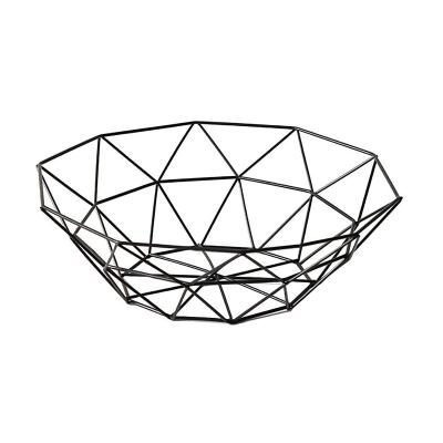 China Customized Sustainable Metal Wire Fruit Basket Kitchen Vegetable Metal Mesh Fruit Basket for sale