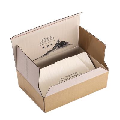 China Electronic Products Commedity Products Natural Eco - Friendly Recycled Kraft Paper Corrugated Mailer Paper Mailing Box for sale