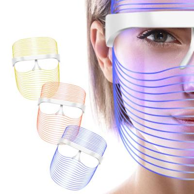 China Skin Tightening Professional 3 Colors Led Skin Care Beauty Rechargeable Mask Led Machine Light Therapy Facial Led Face Mask for sale