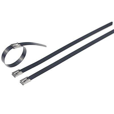 China Corrosion Resistant Self-Locking Type PVC Coated Stainless Steel Cable Tie for sale