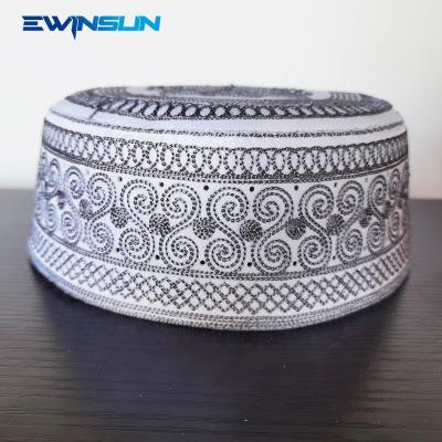 China Men Cover Top Sale Arabic Hat For Men Worship Eid Men Arabic Hijab Muslim Hats Kufi Skull In Stock Embroidery Hui Muslim Islam Prayer for sale