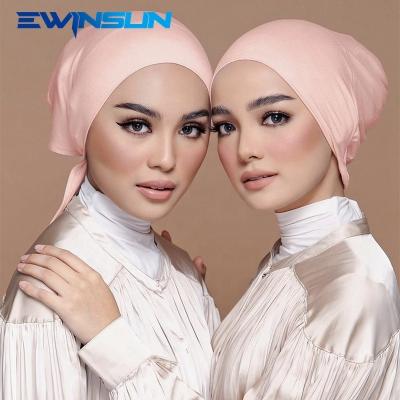 China Wholesale Muslim Inner Hijab Women Hijab Women's Islamic Hijab Ruched Arabic Islamic Jibab Long Elastic Scarves Headscarf Headscarf Cotton Khimar for sale